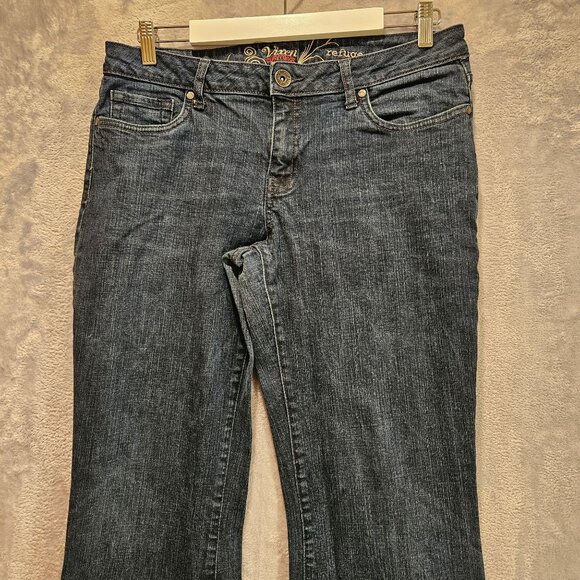 Refuge Vixen Jeans Womens 14 Curvy Boot Cut Refuge Stretch dark Wash casual - Picture 3 of 16